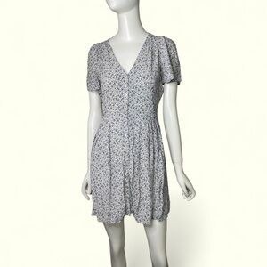 Oysho Blue/White Flower Dress